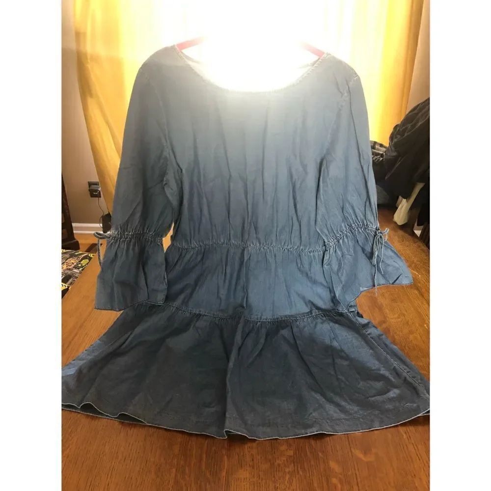 J.Crew Mercantile Tiered Denim Dress